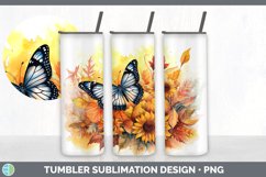 Autumn Butterflies Tumbler | Bundle 20 oz Skinny Tumbler Des Product Image 6