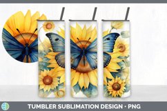 Autumn Butterflies Tumbler | Bundle 20 oz Skinny Tumbler Des Product Image 7
