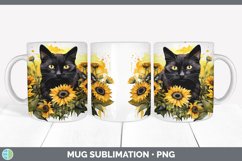Autumn Black Cat Mug Wrap | Bundle Coffee Cup Designs Product Image 2