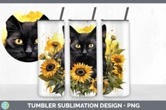 Autumn Black Cat Tumbler | Bundle 20 oz Skinny Tumbler Desig Product Image 2