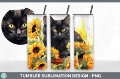 Autumn Black Cat Tumbler | Bundle 20 oz Skinny Tumbler Desig Product Image 3