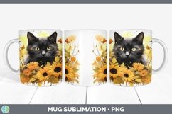 Autumn Black Cat Mug Wrap | Bundle Coffee Cup Designs Product Image 4