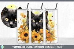 Autumn Black Cat Tumbler | Bundle 20 oz Skinny Tumbler Desig Product Image 4