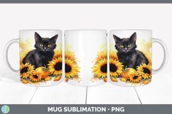Autumn Black Cat Mug Wrap | Bundle Coffee Cup Designs Product Image 6