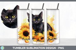 Autumn Black Cat Tumbler | Bundle 20 oz Skinny Tumbler Desig Product Image 6