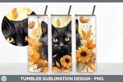 Autumn Black Cat Tumbler | Bundle 20 oz Skinny Tumbler Desig Product Image 7
