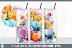 Autumn Chrysanthemums Tumbler | Bundle 20 oz Skinny Tumbler Product Image 2