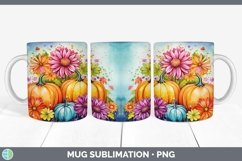 Autumn Chrysanthemums Mug Wrap | Bundle Coffee Cup Designs Product Image 5