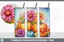 Autumn Chrysanthemums Tumbler | Bundle 20 oz Skinny Tumbler Product Image 5