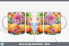 Autumn Chrysanthemums Mug Wrap | Bundle Coffee Cup Designs Product Image 6