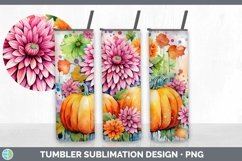 Autumn Chrysanthemums Tumbler | Bundle 20 oz Skinny Tumbler Product Image 6