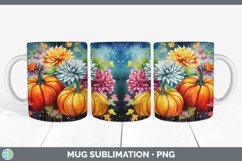 Autumn Chrysanthemums Mug Wrap | Bundle Coffee Cup Designs Product Image 7