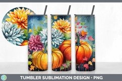 Autumn Chrysanthemums Tumbler | Bundle 20 oz Skinny Tumbler Product Image 7