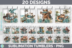 Cowboy Best Sellers 01 Tumbler PNG Sublimation Design Bundle Product Image 1