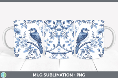 Chinoiserie Birds 01 Mug PNG Sublimation Design Bundle Product Image 4