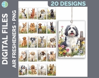 Dog Breed Air Freshener Bundle Sublimation Designs - Dogs 01 Product Image 24