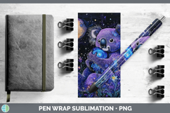 Safari Galaxy Koala Pen Wrap Sublimation Pen Designs Product Image 1