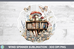 BS05 Bookshelf Mushroom Wind Spinner Sublimation Spinner Des Product Image 1