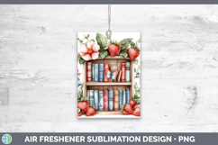 BS05 Bookshelf Strawberry Air Freshener Sublimation Car Fres Product Image 1