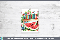 BS05 Bookshelf Watermelon Air Freshener Sublimation Car Fres Product Image 1