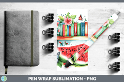 BS05 Bookshelf Watermelon Pen Wrap Sublimation Pen Designs Product Image 1