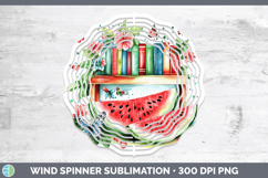 BS05 Bookshelf Watermelon Wind Spinner Sublimation Spinner D Product Image 1