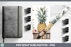 BS05 Bookshelf Pineapple Pen Wrap Sublimation Pen Designs Product Image 1