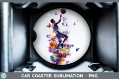 BS06 Bookshelf Basketball Car Coaster Sublimation Designs Product Image 1