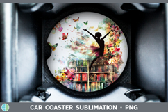 BS06 Bookshelf Gymnast Car Coaster Sublimation Designs Product Image 1