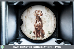Dogs 01 Angel Weimaraner Car Coaster Sublimation Designs Product Image 1