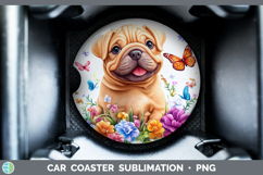 Dogs 01 Adorable Shar Pei Car Coaster Sublimation Designs Product Image 1