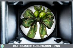 Fruit Bows Lime Car Coaster Sublimation Designs Product Image 1