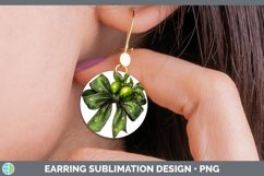 Fruit Bows Lime Round Earrings Sublimation Earrings Designs Product Image 1