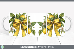 Fruit Bows Lemon Mug Wrap Sublimation Coffee Cup Designs Product Image 1