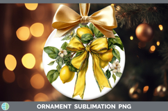 Fruit Bows Lemon Ornament Sublimation Bauble Designs Product Image 1