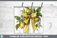 Fruit Bows Lemon Tumbler Sublimation 20 oz Skinny Tumbler De Product Image 1