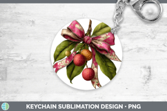 Fruit Bows Lychee Keychain Sublimation Keyring Designs Product Image 1