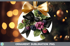 Fruit Bows Blackberries Ornament Sublimation Bauble Designs Product Image 1