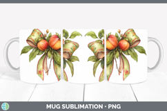 Fruit Bows Peach Mug Wrap Sublimation Coffee Cup Designs Product Image 1