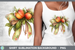 Fruit Bows Peach Shirt Sublimation Background Designs Product Image 1