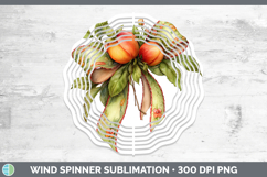 Fruit Bows Peach Wind Spinner Sublimation Spinner Designs Product Image 1