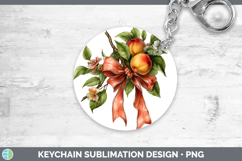 Fruit Bows Nectarine Keychain Sublimation Keyring Designs Product Image 1