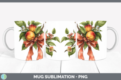 Fruit Bows Nectarine Mug Wrap Sublimation Coffee Cup Designs Product Image 1