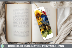 Animals Sunflower Patriotic Sea Turtle Bookmark Sublimation Product Image 1