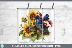 Animals Sunflower Patriotic Sea Turtle Tumbler Sublimation 2 Product Image 1