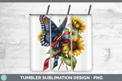 Animals Sunflower Patriotic Butterfly Tumbler Sublimation 20 Product Image 1