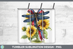 Animals Sunflower Patriotic Dragonfly Tumbler Sublimation 20 Product Image 1