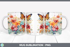 Pretty Butterflies Mug Wrap | Bundle Coffee Cup Designs Product Image 2