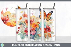 Pretty Butterflies Tumbler | Bundle 20 oz Skinny Tumbler Des Product Image 2