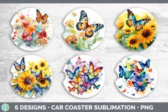 Pretty Butterflies Car Coaster | Bundle Coaster Designs Product Image 2
